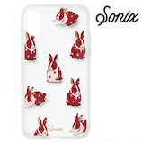 【iPhoneX】 Sonix CLEAR COAT ケース CHUBBY BUNNY