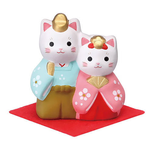 薬師窯 錦彩睦ねこ雛 2650｜【ハンズネットストア】
