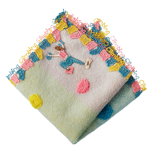 ５枚【新品未使用】近沢レース　シーズンタオルハンカチ　ボルダリング　ピンクMIX 近沢レース店 シーズンタオルハンカチ ボルダリング ピンクMIX