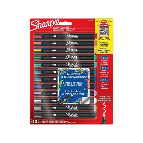 シャーピー（Sharpie）　アクリルマーカーオリジナル　12色