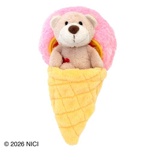 ニキ（NICI） キーホルダー アイスクリーム ストロベリー＋ラブベア