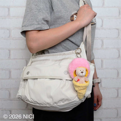 ニキ（NICI） キーホルダー アイスクリーム ストロベリー＋ラブベア