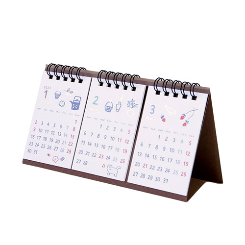 23年版 卓上 リュリュ 3ヶ月 卓上カレンダー イラスト Ct 2308 カレンダー 卓上カレンダー ハンズネットストア