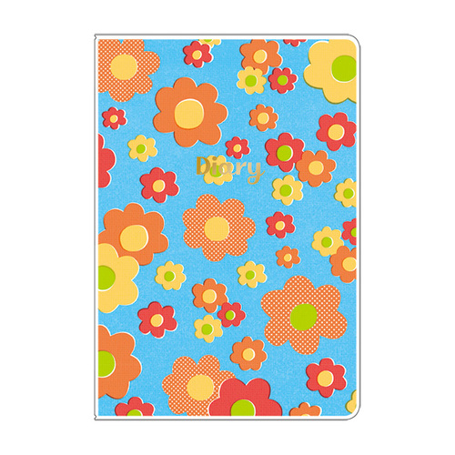 21年9月始まり リュリュ ダイアリー A6 マンスリー Dk 29 フラワー 日曜始まり 手帳 ダイアリー ダイアリー 東急ハンズネットストア