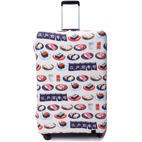 お寿司はなんだか楽しいよ　ダーツケースカバー（赤茶×黒） ティーティーシー（TTC） タビタツ スーツケースカバー 寿司｜【ハンズ