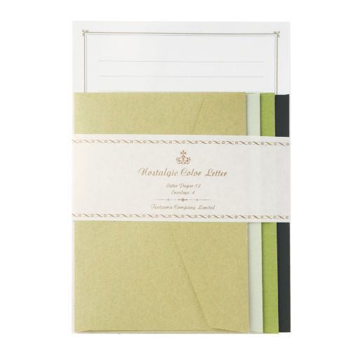 包む レターセット ノスタルジックカラー TL0Q8 グリーン｜【ハンズ