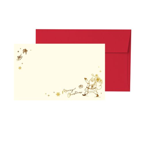 クリスマス】 包む メッセージカード ミニカード 封筒付き CC032