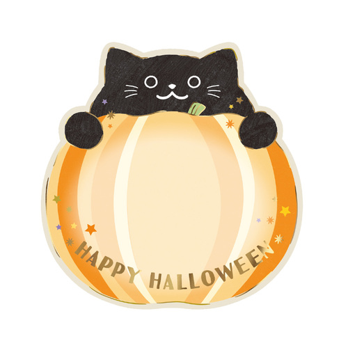 ハロウィーン】 包む ミニカード まんまる黒猫 HC0003 5枚入｜【ハンズ