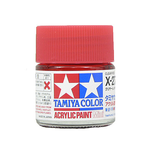【クリックで詳細表示】タミヤ アクリルミニ X-27 クリヤーレッド