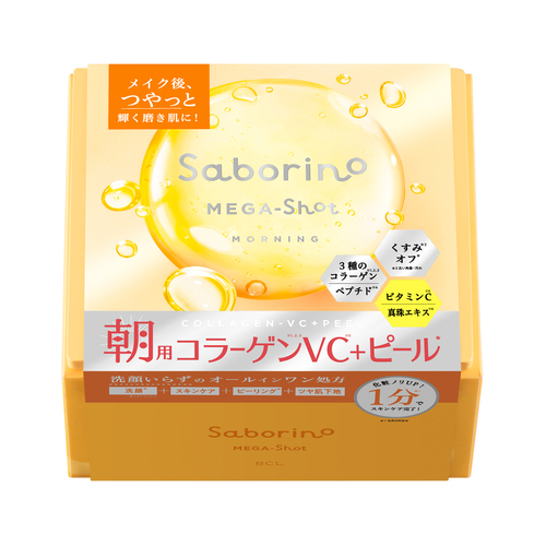 サボリーノ（Saborino） メガショット 朝用ツヤピールマスク CC 32枚入