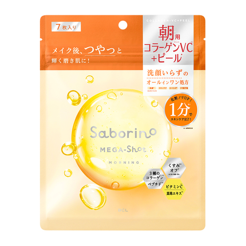 サボリーノ（Saborino） メガショット 朝用ツヤピールマスク CC 7枚入