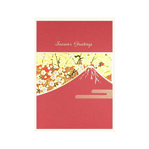 クリスマス】 モンクハウス 和風クリスマスカード 富士 XJ－723