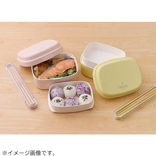ハンズオリジナル デジュネ 1段でも2段でも使える2WAY ランチボックス