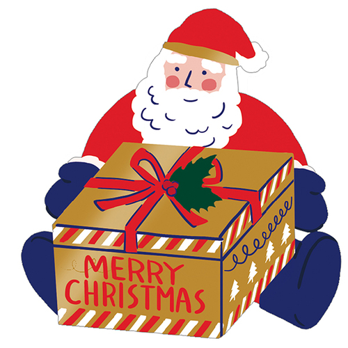 グリーティングライフ　クリスマスプレゼントボックスカード　TK－48　サンタ