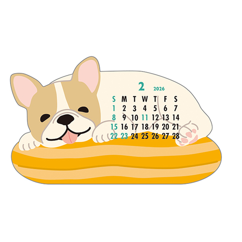 2026年版・卓上】 グリーティングライフ アニマルダイカットカレンダー