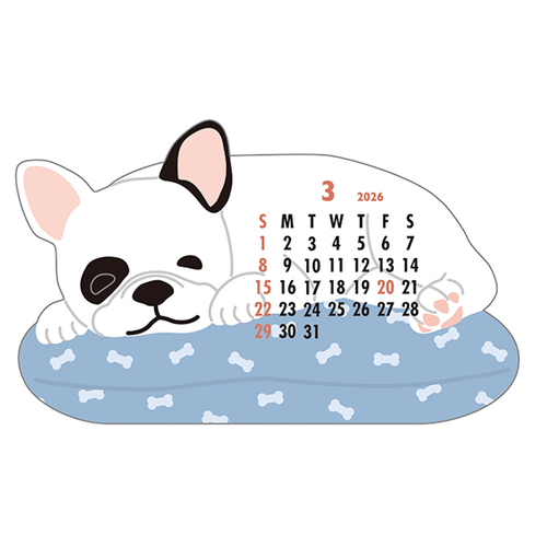 けいにゃん♪⭐︎⭐︎ 2026年版・卓上】 グリーティングライフ アニマルダイカットカレンダー