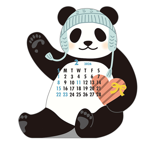 2026年版・卓上】 グリーティングライフ アニマルダイカットカレンダー