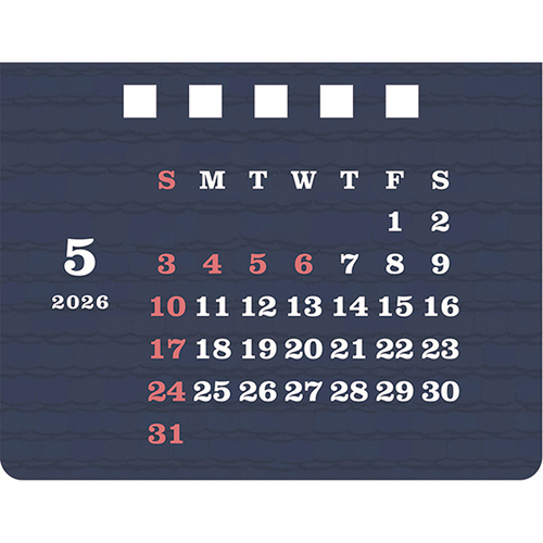 2026年版・卓上】 グリーティングライフ ハウスボックスカレンダー C