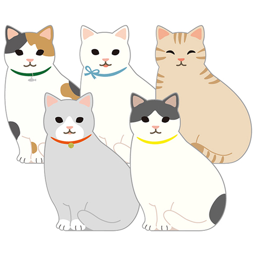 グリーティングライフ アニマルダイカットメモ ETM-187 ねこ｜【ハンズ