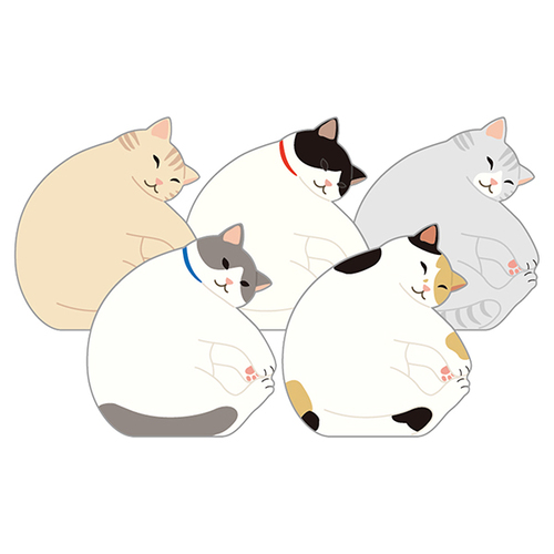 グリーティングライフ アニマルダイカットメモ ETM-188 ねむりねこ