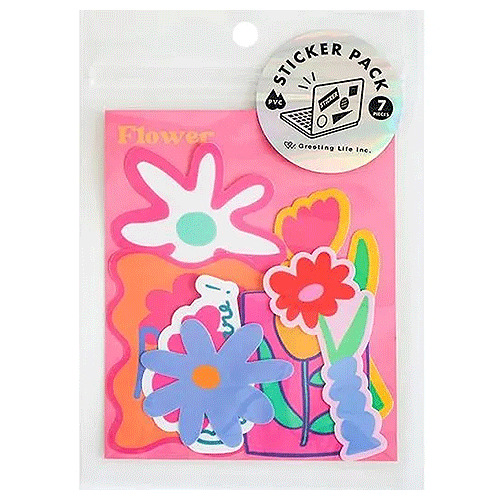 グリーティングライフ シック ステッカーパック MMCKー483 フラワー