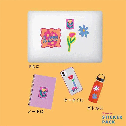 グリーティングライフ シック ステッカーパック MMCKー483 フラワー