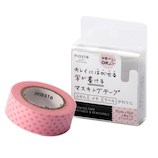 マークス(MARKS) maste 水性ペンで書けるマスキングテープ 小巻 MST‐FA06‐PK ドットピンク