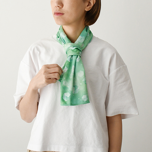 現代百貨 UVカット＆抗菌加工 クールタオル クリームソーダ GREEN