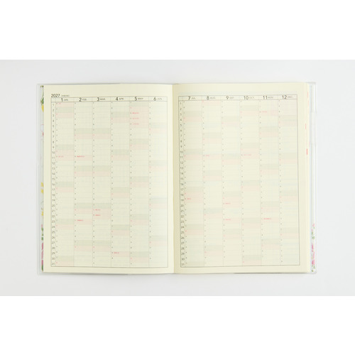 2027年1月始まり】 高橋書店 さわやかかけいぼ B5 週計タイプ 39 花柄
