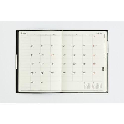 2026年12月始まり】 高橋書店 フェルテ2 B6 ウィークリーレフト 232 黒