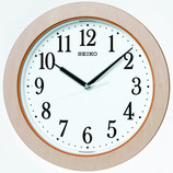SEIKO 常時点灯電波掛時計 KX814B 白木