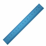 スリップオン アルミ定規 15cm ブルー