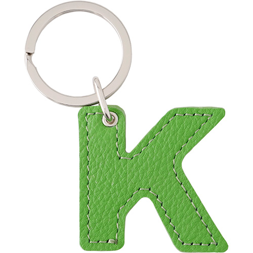 スリップオン（SLIP-ON） アルファベットキーホルダー K グリーン