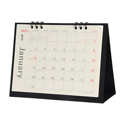 22年版 卓上 オーブ 月曜始まり卓上 Ck 600bk ブラック カレンダー 卓上カレンダー 東急ハンズネットストア