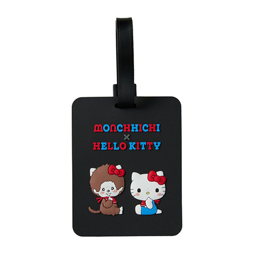 ラゲッジタグ モンチッチ×ハローキティ ACC7032 SA21 ブラック