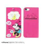【iPhone7】 ディズニーキャラクター/フリップ窓付きダイアリーケース ミニーマウス