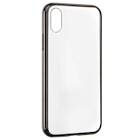【iPhoneXS Max】 サイドカラードクリアハイブリッドケース ブラック
