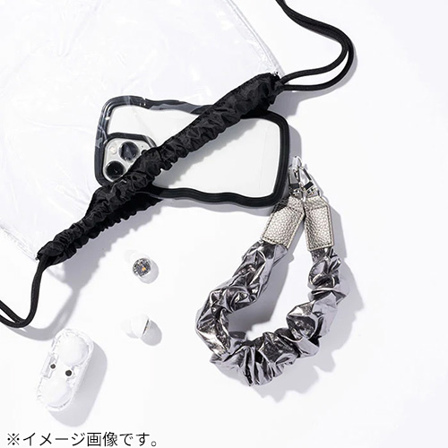 ソルレダ（sorureda!） くしゅくしゅハンドストラップ シルバー