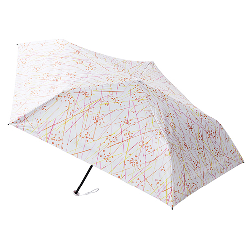 エスタ Estaa 折りたたみ傘 晴雨兼用 一級遮光p超軽量 ライン ペールオレンジ レインウェア 雨具 折りたたみ傘 東急ハンズネットストア