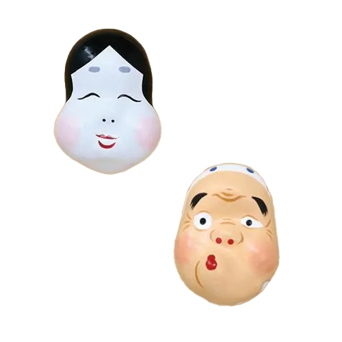 一千乃 ミニ張り子マグネットセット おかめ＆ひょっとこ｜【ハンズ