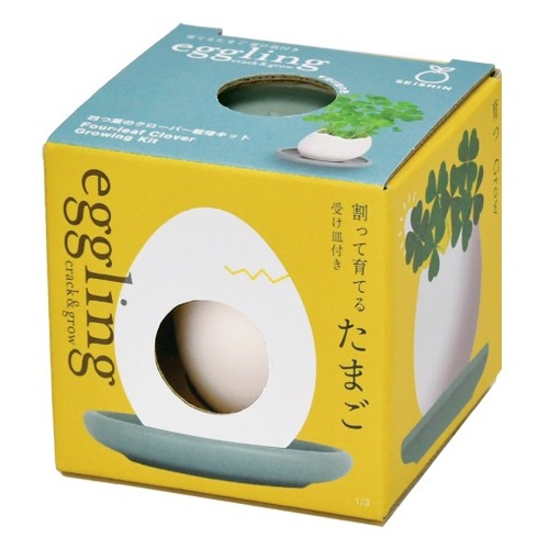 聖新陶芸 エッグリング＆ソーサー EG61-4 四葉のクローバー｜【ハンズ