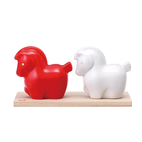 正月用品】 薬師窯 彩絵招福午 紅白 66｜【ハンズネットストア】