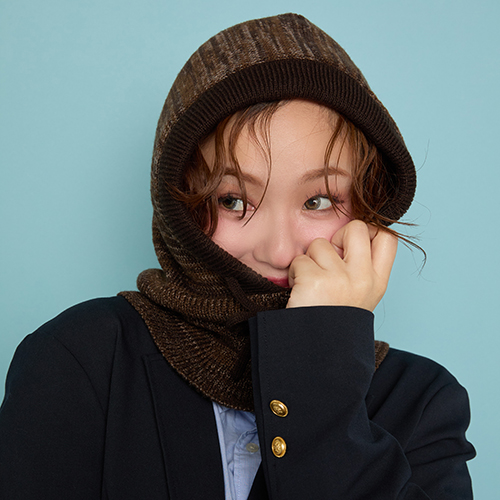 ヨキ（Yoki） ニットフード バラクラバ 茶｜【ハンズネットストア】