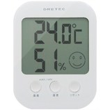 DRETEC デジタル温湿度計「オプシス」 ホワイト