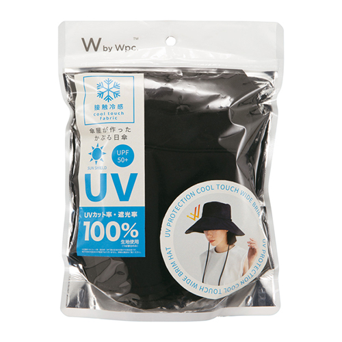ダブリュピーシー（Wpc.） UVカット 接触冷感 つば広ハット ブラック