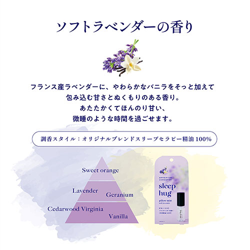 スリープハグ ピローミスト ソフトラベンダーの香り｜【ハンズネット