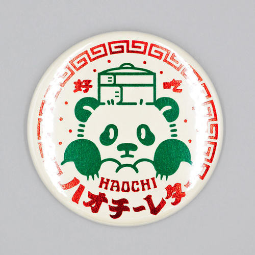 ロッカク（ROKKAKU） ROKKAKU×オビワン 箔押し缶バッジ ハオチーレター