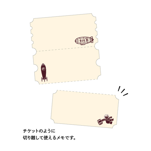 ロッカク（ROKKAKU） ROKKAKU×オビワン チケット風メモ GALAXY TOURS
