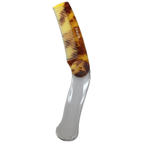 べっ甲柄折りたたみコーム Mac 52 ヘアブラシ 散髪用品 くし コーム 東急ハンズネットストア