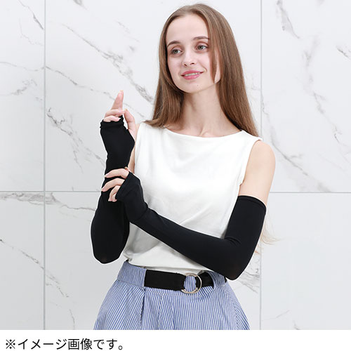 女の欲望 ひんやり冷感＆UVカット アームカバー 黒｜【ハンズネット